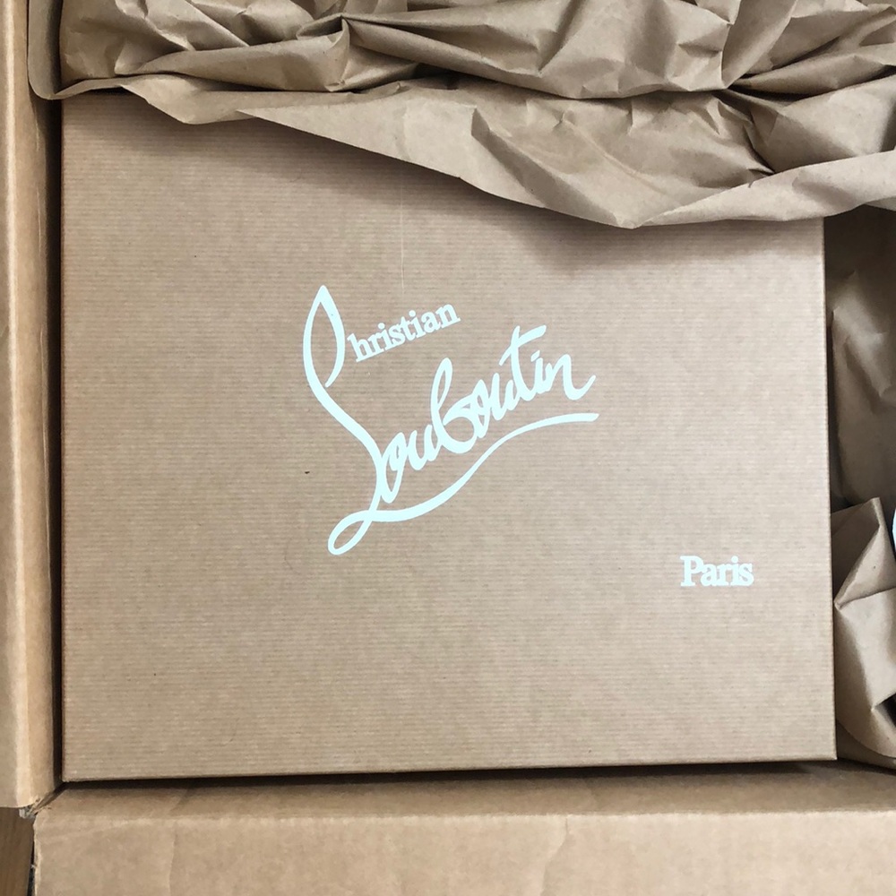 Christian louboutin size 37 black straps heel